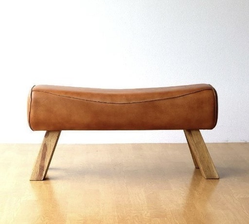 本革　二人掛ベンチ