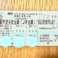 青春１８切符残り2回分
