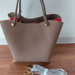 超美品☆ベージュ通勤ハンドバッグ