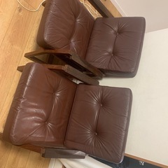 【受け渡し予定者有】カリモク風レトロ椅子2脚セット 