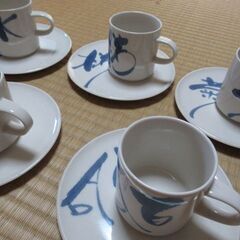 コーヒーカップ＆お皿セット　5客の画像