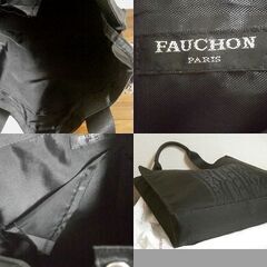  ◆フォション FAUCHON ハンドバッグ 中古品 ブラックの画像