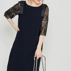 ♡tocco  closetレーススリーブワンピース♡ネイビー