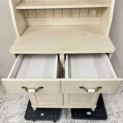 食器棚、カウンター、キッチン、家具 19477 上棚付 キッチンカウンター 幅71.5 食器棚 ◇大阪市内・東大阪市