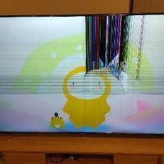 液晶割れてるmaxzen65インチ液晶テレビ