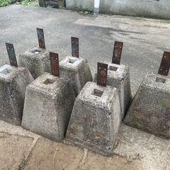 ウッドデッキのコンクリート土台
