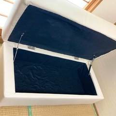 【美品】大塚家具 ボックススツール ２人掛けの画像