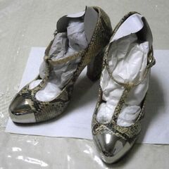  ◆AMIW パンプス 中古品 パイソン柄 36