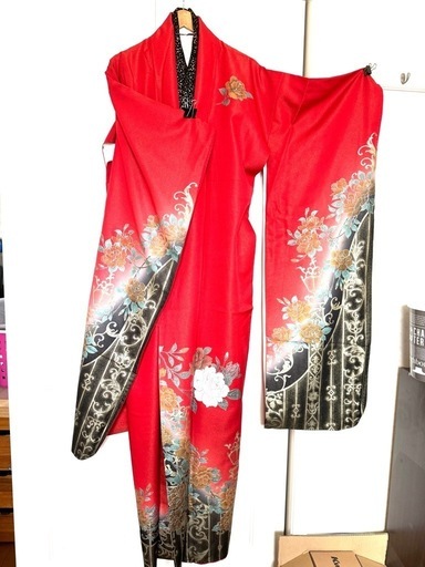正絹振袖セット　草履バッグセット+サガフォックスショール付　 成人式　正装