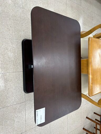 ★ジモティ割あり★ ニトリ 昇降式テーブル ディープブラウン H56～72.5×D75×W120 クリーニング済み TJ8300