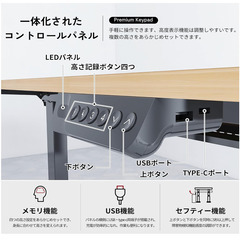 【美品】SANODESK 電動昇降式デスク E150 (120cm×60cm）脚部（黒）＋天板（黒）の画像