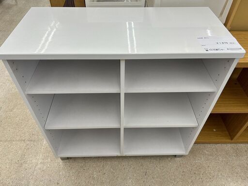 ★ジモティ割あり★  収納棚 白 H90×D40.5×W88.5 クリーニング済み TJ8303