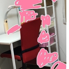机　椅子（バーで簡単に高さ調整）セット　勉強机　デスクの画像