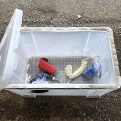 【取引終了しました】自作サンドブラストキャビネット、ガン付き