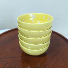 黄色に桜の豆皿　小皿　5枚　の画像