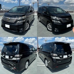 🌟男ブラック魅惑のヴェルファイア🌟ヴェルファイア2.4Z/純ナビ/フルセグTV/BT/フリップダウン/トヨタプレミアムサウンド/両側Pスラ/Bモニター/修復無し/検査R7.11月迄の画像