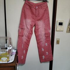 最終値下げしました❣️試着のみ ダメージ ピンク👖