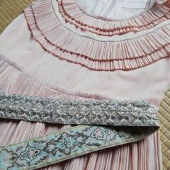 language ワンピ ドレス ベルト スウィート 甘め 韓国 ピンク バイマの画像