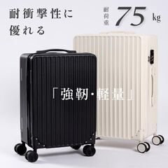 AOMOIDE スーツケース ブラック 容量55L 2-3泊用  ダブルキャスター TSAロックの画像