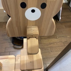 木製消毒液スタンド　キリン　クマ　2台セットの画像