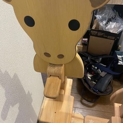 木製消毒液スタンド　キリン　クマ　2台セットの画像