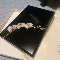 輪島塗り 漆器 連絡帳ノート 朱色 黒 金 白 箱付き