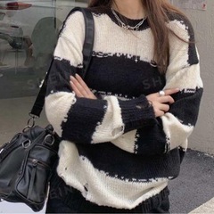 shein ストライプ ニット