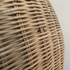 籐猫ちぐら 茶　ラタンペットハウス　奥行き45cm  ペットの画像