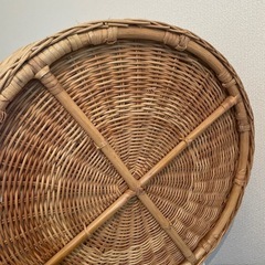 籐猫ちぐら 茶　ラタンペットハウス　奥行き45cm  ペットの画像
