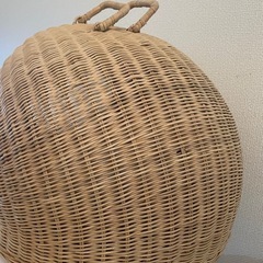 籐猫ちぐら 茶　ラタンペットハウス　奥行き45cm  ペットの画像