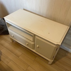 ネコあし　テレビ台　白