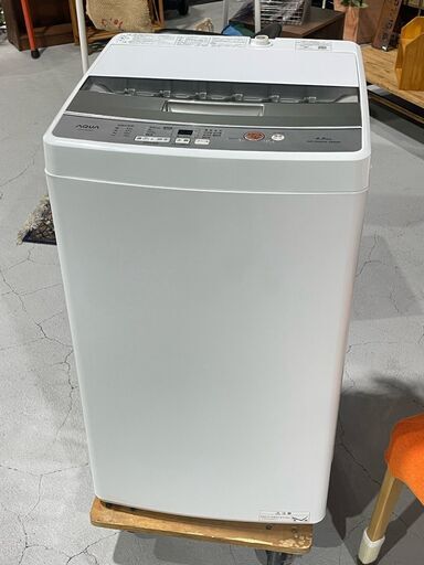 ★AQUA アクア★ 洗濯機 AQW-S4M 2022年 4.5kg 3Dアクティブウォッシュ コンパクト シンプル操作