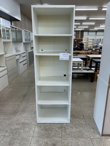 ★ジモティ割あり★  本棚 白 H193×D49×W60 クリーニング済み TJ8307