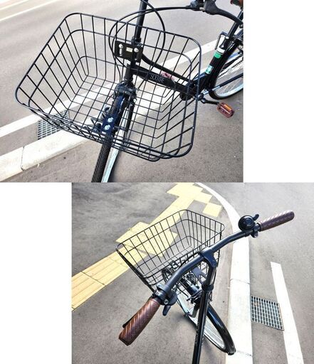 27インチ パンクしにくい自転車 SOURIRE 黒 変速なし ライト付き 札幌市 平岸店