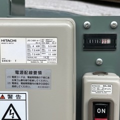 日立　ベビコン　三相200v 3.7kw コンプレッサー  130Lの画像