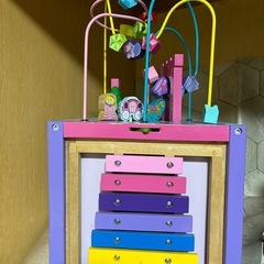 プリンセス　知育　指の知育　木のおもちゃ　木のアクティビティキューブ　女の子　　の画像
