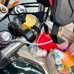 Kawasaki  カワサキ　エストレヤ　BJ250A キャブ車　リアキャリア付き　usbポート1口付き　ドリンクホルダー付きの画像