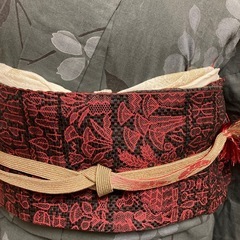 新品　正絹名古屋帯　　幾何学模様いかがでしょうか？の画像