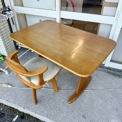 【早い方優先‼️】伸長式ダイニングテーブルセット ダイニングチェ...