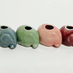 【4個セット】ゾウの香炉 コーン型お香用 タイ アロマ お香立て...