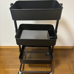 商談中【美品】ニトリ・スチールワゴン_高さ調整可