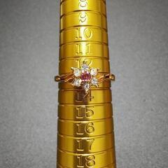 SAVAS ザバス 指輪 ゴールド 12〜13号 ストーン 花の画像