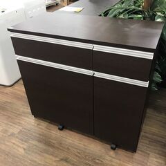 キッチンボード　ダストBOX付　ブラウン