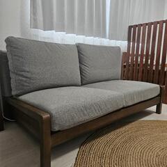 【送料込み27000円】ソファー　二人掛け　アームレス　使用期間少　の画像