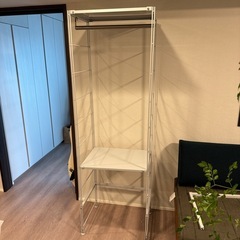 無印　スチールユニットシェルフ　ライトグレー