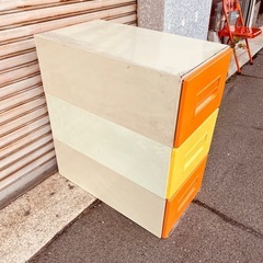 カラフル　レトロブリキ収納ケース✖️3 個まとめて　の画像