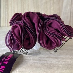 未使用　定価6800円　リボン髪留め　ツインコーム　maroon color twin comb hairclipの画像