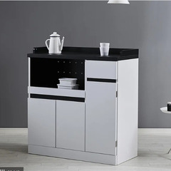 食器棚 レンジ台 LOWYA（W90×D41.5×H95）※練馬区まで取りに来てくれる方限定※9/26まで※の画像