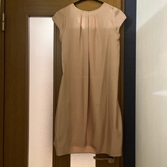 【値下げ交渉可】フォーマルオレンジベージュワンピースの画像