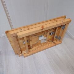 【お取引中】パイン無垢材の折りたたみデスクの画像